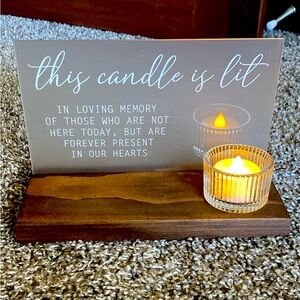 “This Candle is Lit” Sign